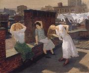 John sloan Woman drying their Hair china oil painting reproduction